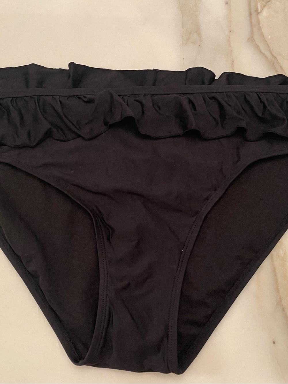LC Lauren Conrad Black Ruffle Bikini Bottom